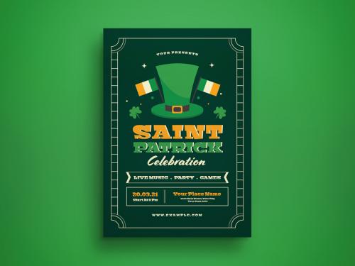 St. Patrick's Day Flyer Layout - 417916803