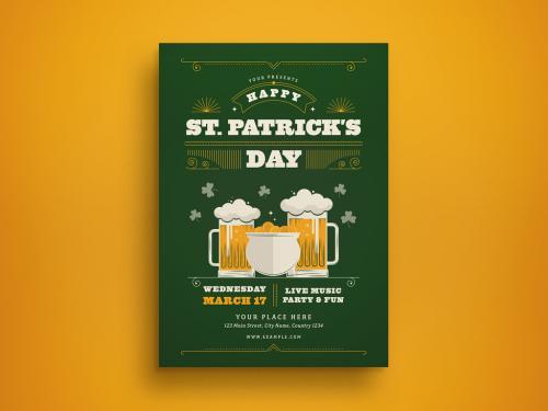 St Patrick's Day Flyer Layout - 417916858