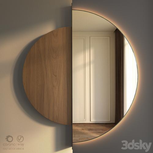 Wall mirror Half moon mirror