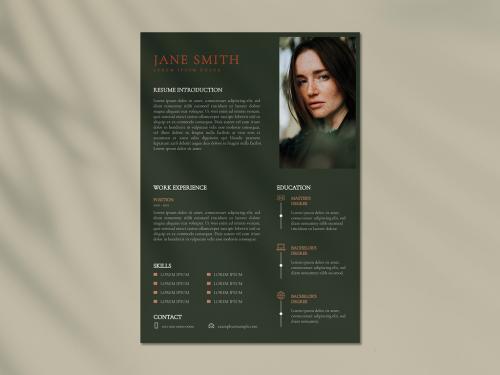 Creative Resume Template Design - 417929830