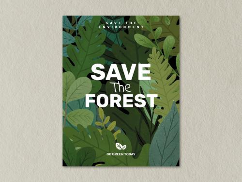 Save the Forest Flyer Template Design - 417930183