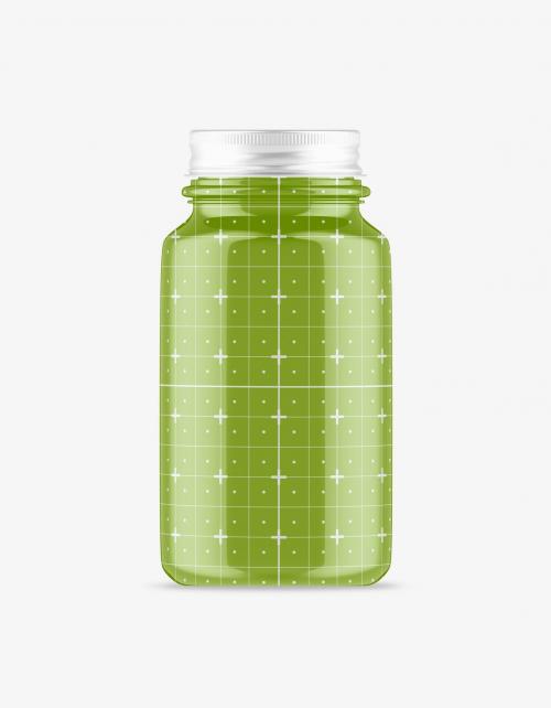 Plastic Jar with Gummies Mockup