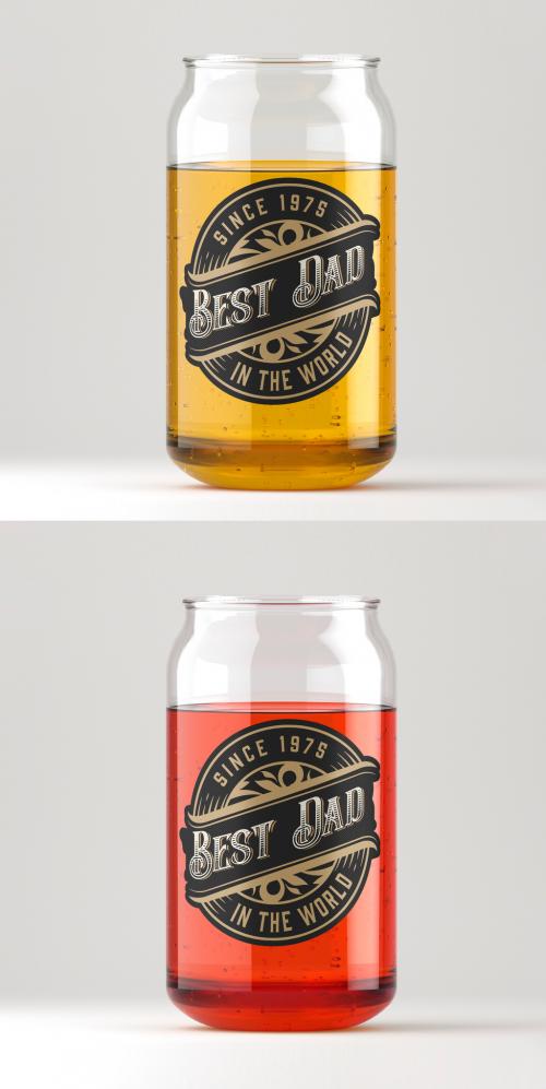  Glass with Beer Mockup - 417931680