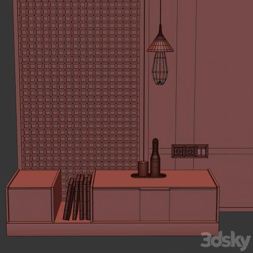 Wall composition bedroom headboard kit 03