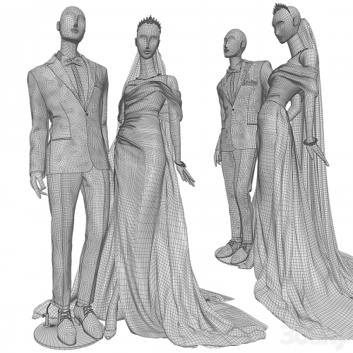 Wedding clothes on mannequins 001