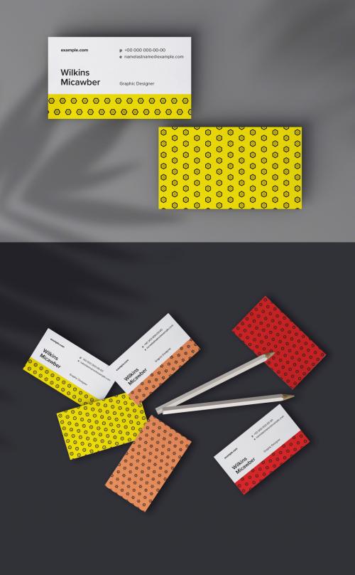 Abstract Patterned Business Card Layout - 418160875