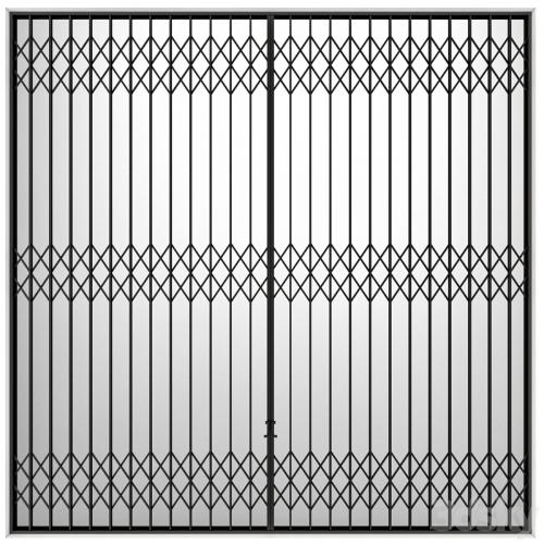 Metal sliding louver accordion type Screen