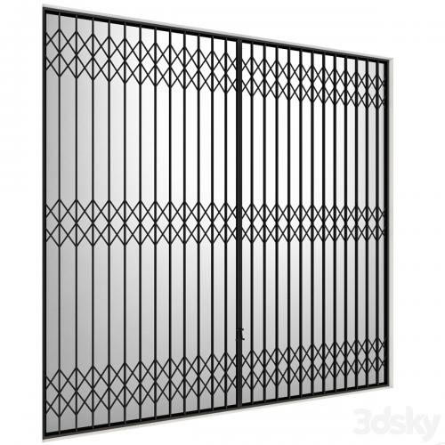 Metal sliding louver accordion type Screen