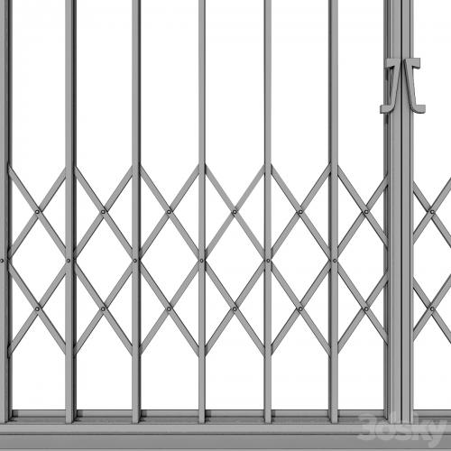 Metal sliding louver accordion type Screen