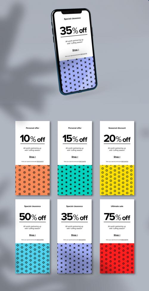 Abstract Patterned Mobile Banners - 418160902