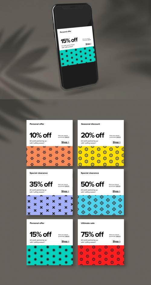 Abstract Patterned Social Media Banners - 418160908