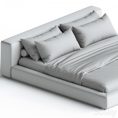 Groundpiece bed by Flexform