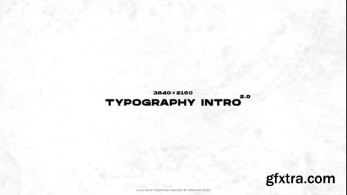 Videohive Typography Intro 2.0 50677219