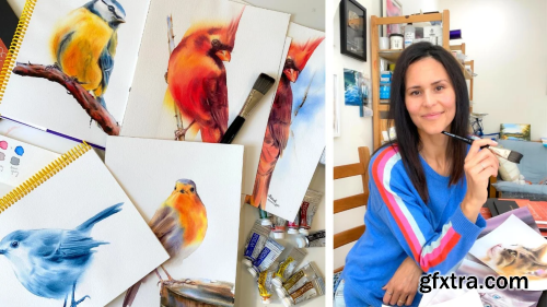 Mastering the Realism of Painting Birds in Watercolor: Wet on Wet and Lifting