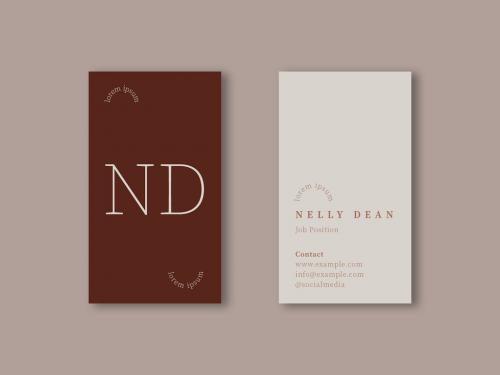 Simple and Warm Business Card Layout - 418400640