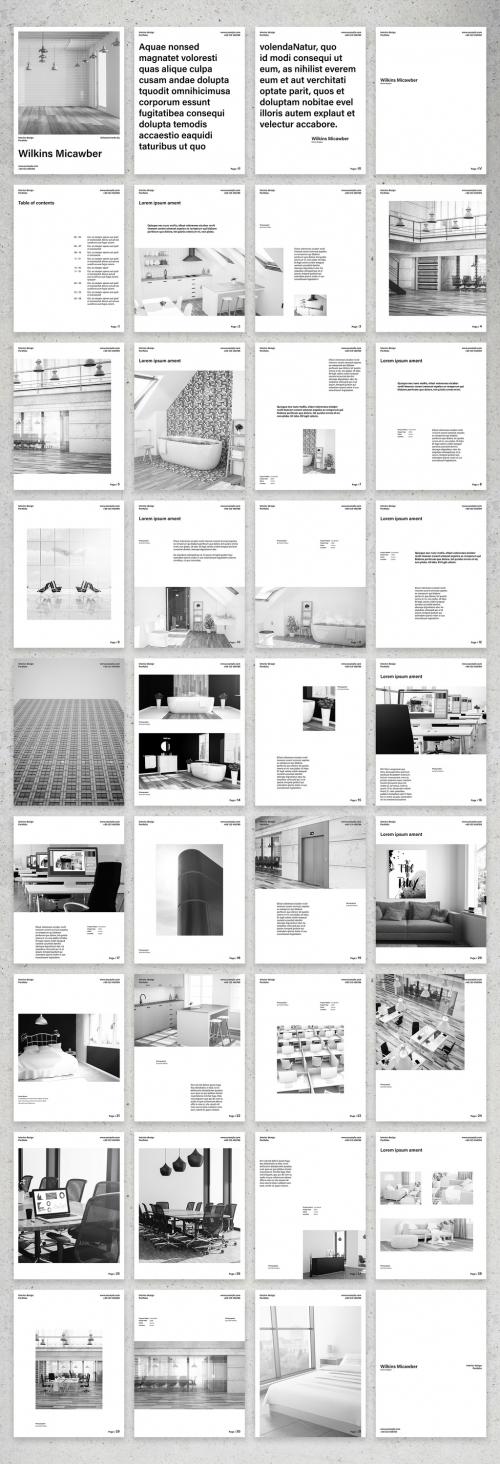 Black and White Digital Portfolio Layout - 419244376