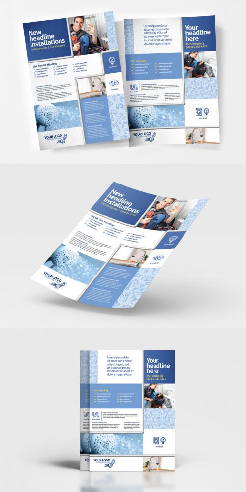 Plumbing Services Flyer Templates Pack - 419453193