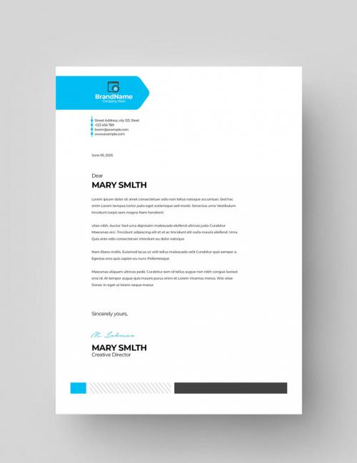 Business Letterhead Layout - 419465783