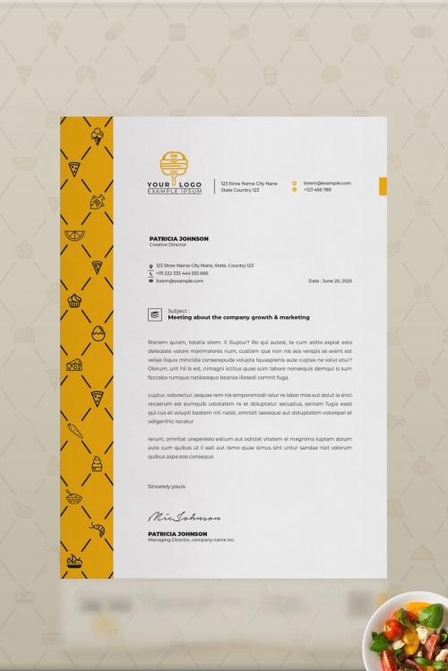 Creative Letterhead Layout - 419465845