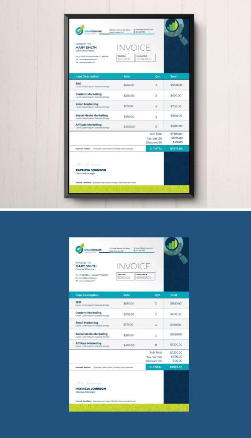 Simple Clean Invoice Layout - 419465903