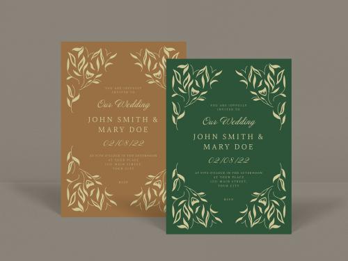 Vintage Wedding Invitation Layout - 419471700