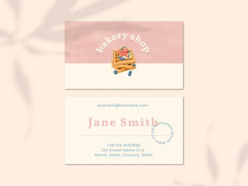 Bakery Shop Business Card Layout - 419481679