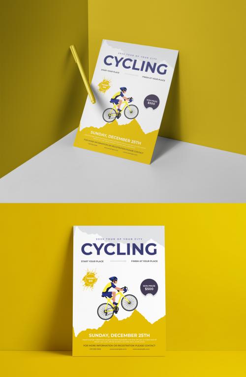 Cycling Racing Championships Sports Flyer - 419923995