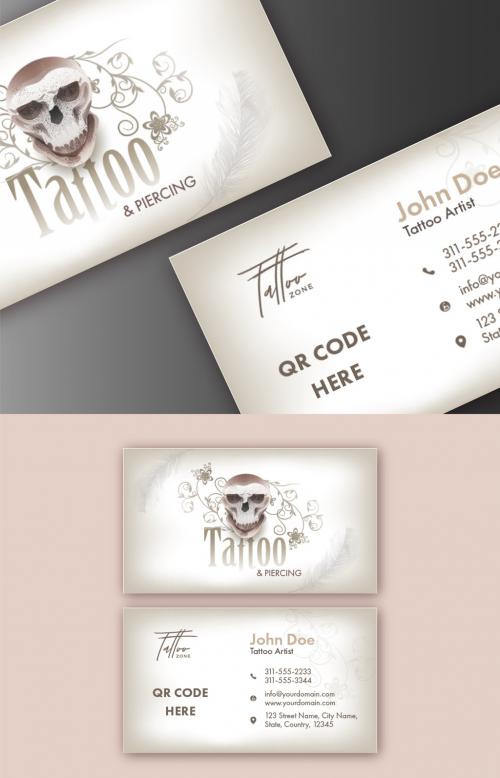 Tattoo and Piercing Professional Business Card Set - 419946557