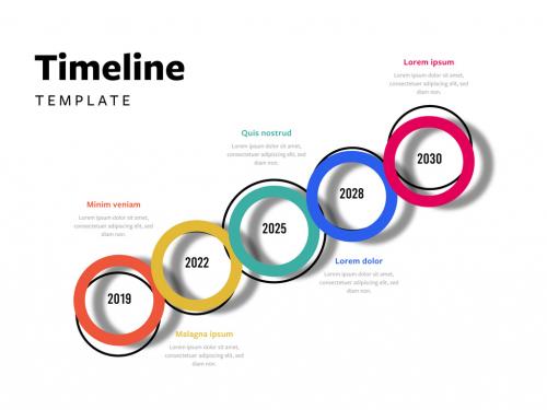 Timeline Layout with Colored Circles - 420563772