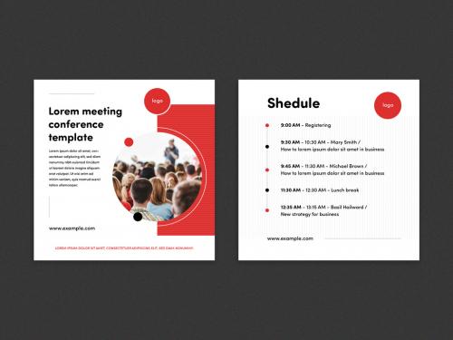 Social Media Layouts for Conference Meeting - 420563774