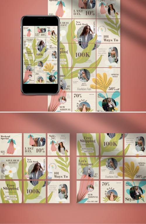 Spring Puzzle theme Layout for Instagram - 420571302