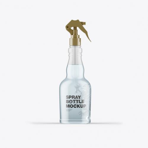 Glass Spray Bottle Mockup