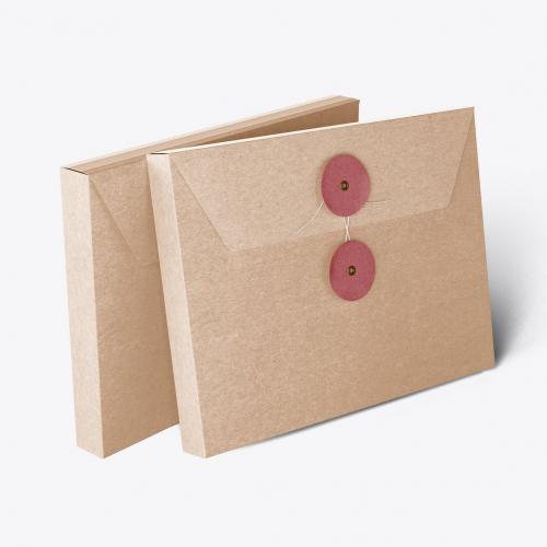 Kraft Folder with String mockup