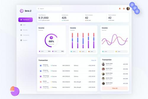 Strix Z - Finance Dashboard UI Kit