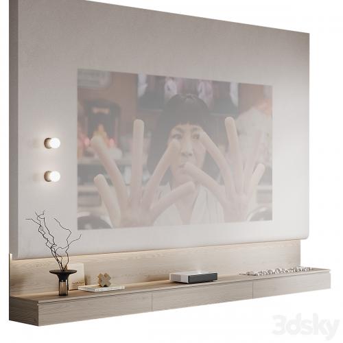 TV wall with Xiaomi laser projector