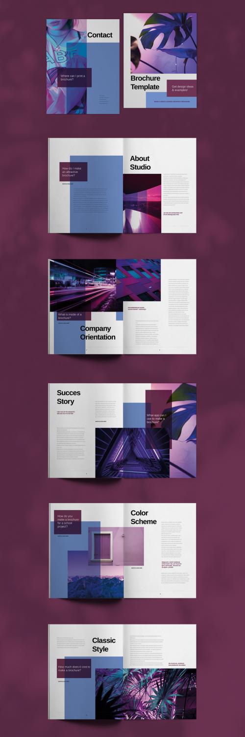 Purple Brochure Layout - 421070521