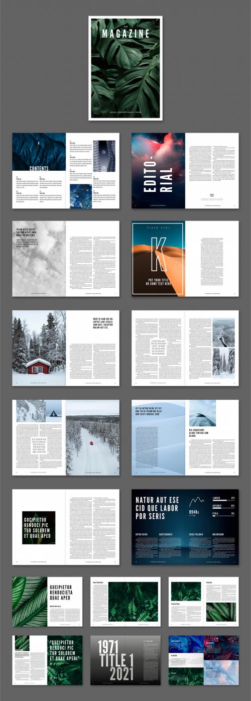 Magazine Layout with Black Accents - 421331770