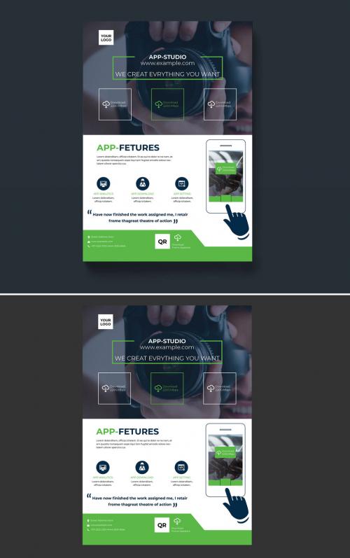 Mobile App Business Flyer Layout - 421634792