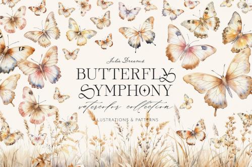 Butterfly Symphony Watercolor Spring Collection