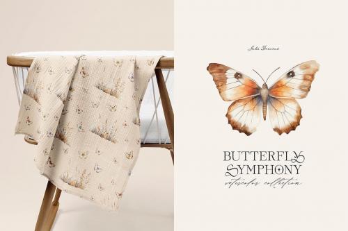 Butterfly Symphony Watercolor Spring Collection