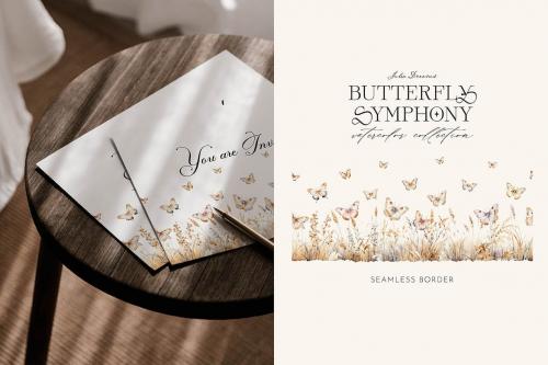 Butterfly Symphony Watercolor Spring Collection