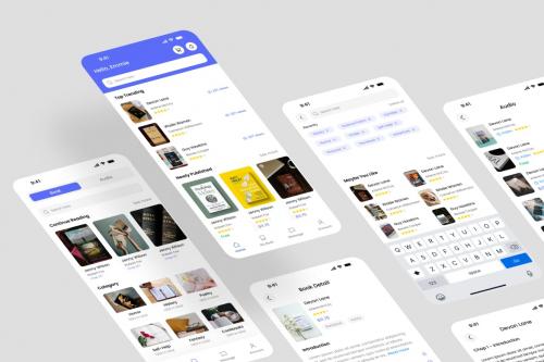 iBook - E-Book - Audio Book App UI Kit