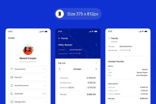 Monthly Payslip iOS App Template