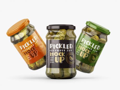 Pickled Cucumber Jar Mockup - 422390565