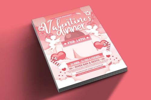 Valentines Day Dinner Flyer