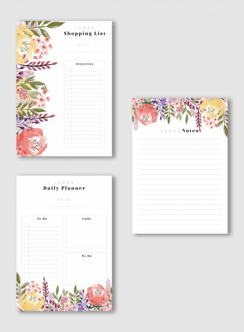 Floral Planner Set - 422398516