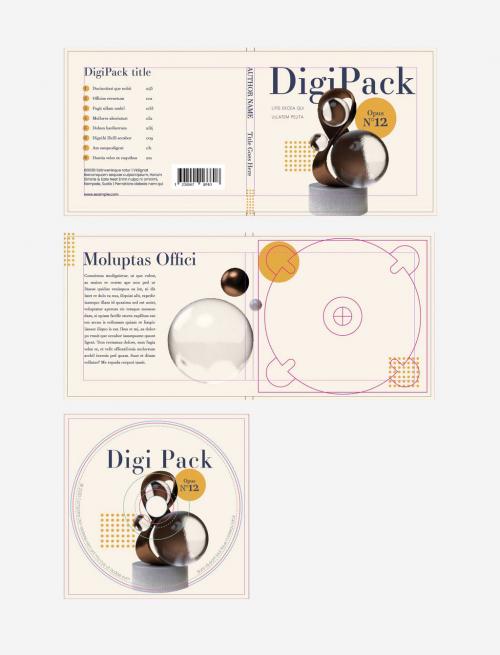 Tan and Yellow CD Digipack Layout - 422575298