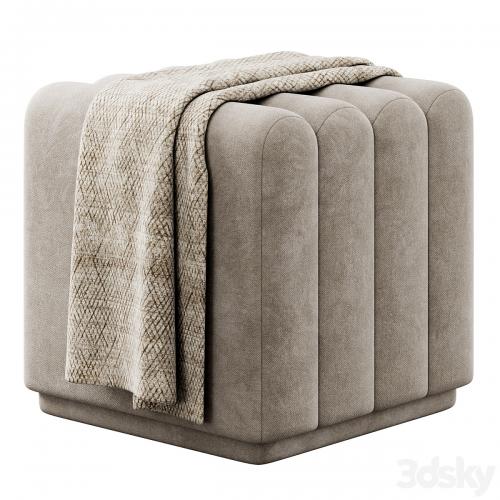 Boucle Bente Pouf by Eichholtz