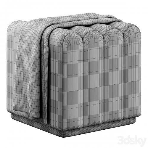 Boucle Bente Pouf by Eichholtz