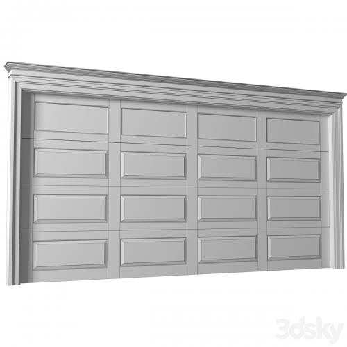 Automatic Garage Doors in classic style.Garage Doors.Traditional Automatic Wood Garage Doors.Entrance modern Gates